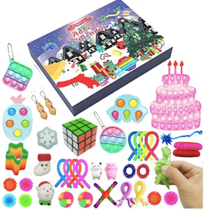An advent calendar filled with fidget spinners. 