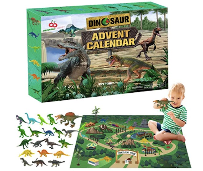 Dinosaur toy filled advent calendar
