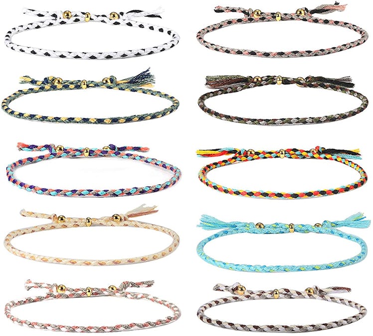 Jeka Handmade Wrap Friendship Braided Bracelet (Set Of 10)