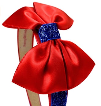 Amazon Classic Costume Dress Up Sparkling Glitter Satin Bow Elastic Headband