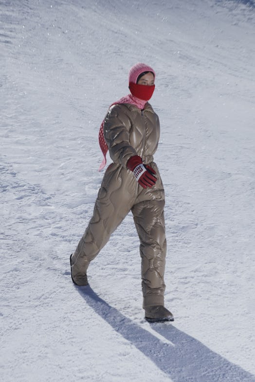Ski jumpsuit from Miu Miu Fall/Winter 2021 collection.