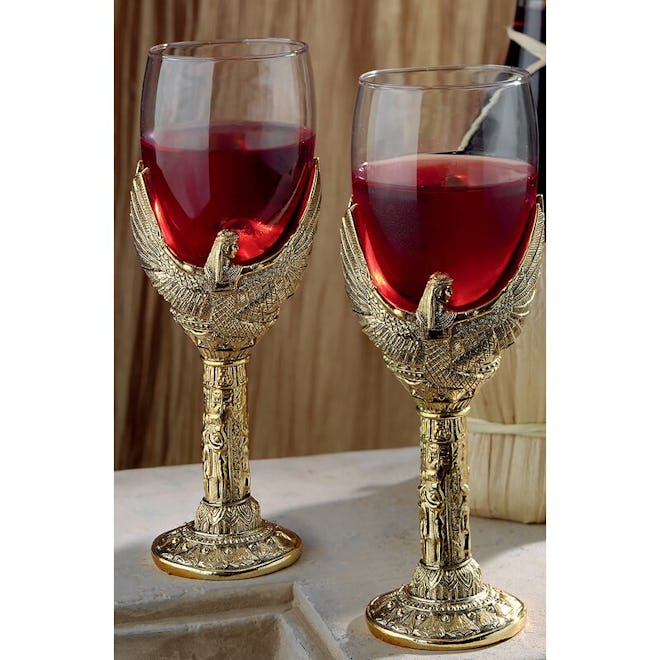 Goddess Isis 8 oz. Stemmed Wine Glass