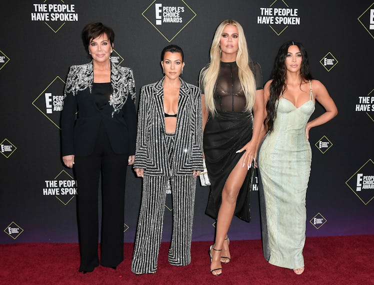 Kris Jenner, Kourtney Kardashian, Khloé Kardashian and Kim Kardashian attend the 2019 E! People's Ch...