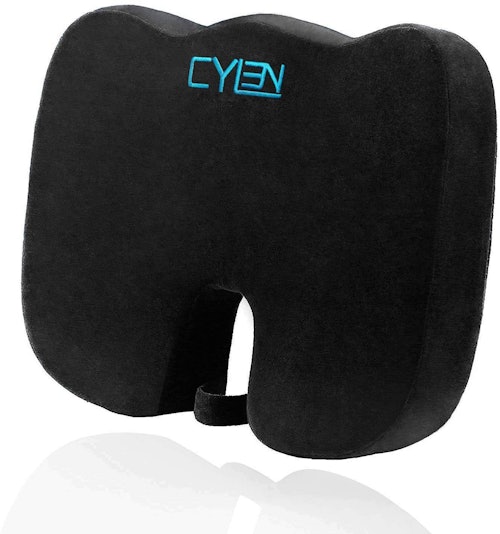 CYLEN Home-Memory Foam Bamboo Charcoal Infused Ventilated Orthopedic Seat