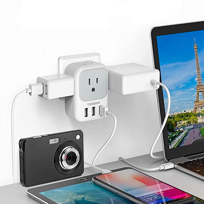 TESSAN Multi-Plug Outlet Extender with USB Ports