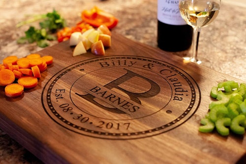 NakedWoodWorks Personalized Cutting Board