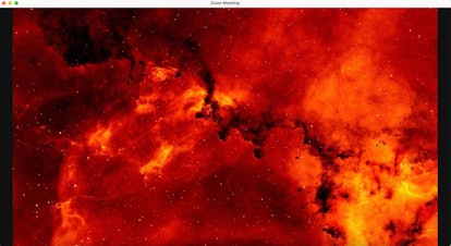 This space zoom background features the Rosette Nebula.