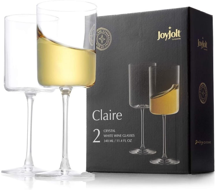JoyJolt White Wine Glasses (2-Pack)