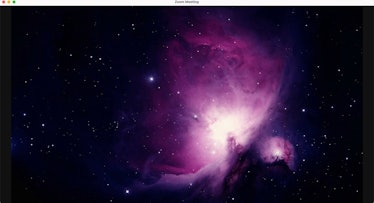 This space Zoom background features the Orion nebula. 