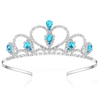 Lovelyshop Blue Gems Rhinestone Tiara