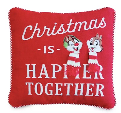 Chip n Dale holiday throw pillow