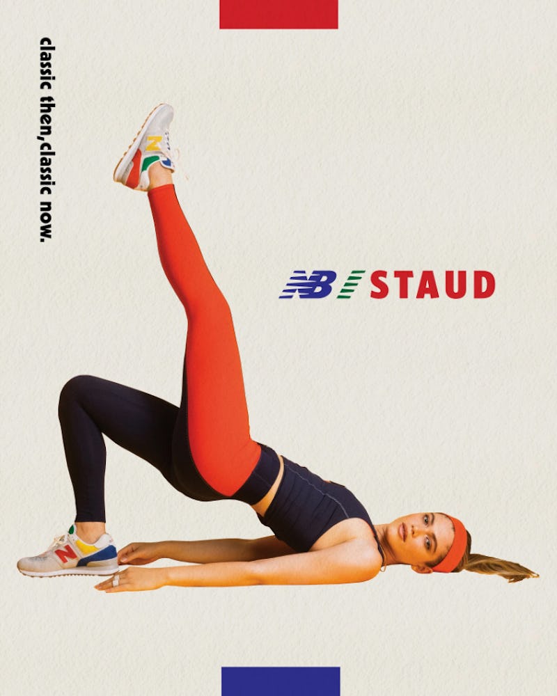 The campaign photo for New Balance and STAUD. 
