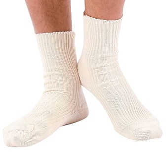 Cottonique Men’s Elastic-Free Organic Cotton Socks (2-Pack)
