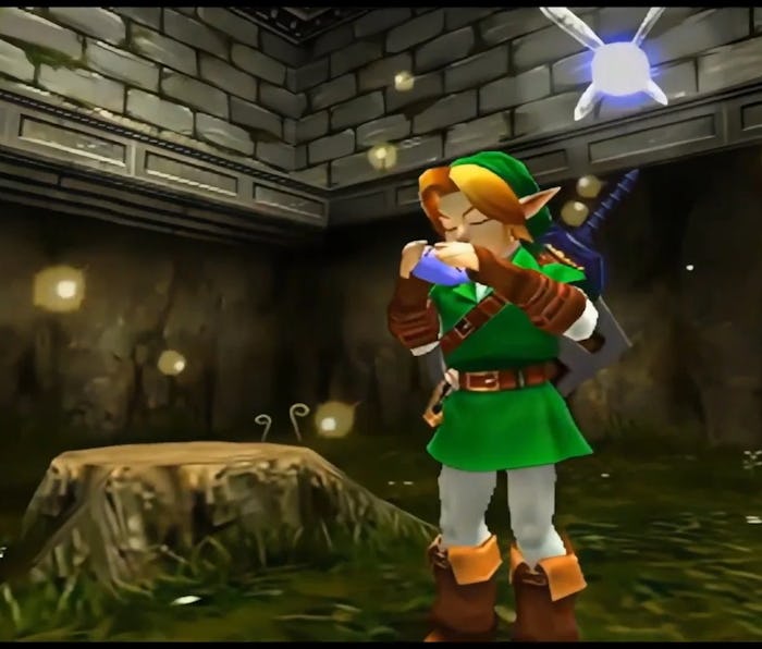 A screenshot from 'The Legend of Zelda: Ocarina of Time'