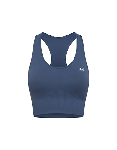 Nuit Navy Premium Seamless V4 Racer Crop from STAX.