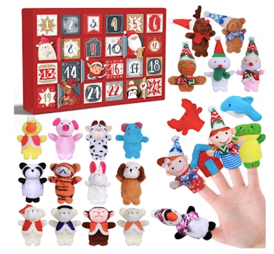 A finger puppet advent calendar for babies
