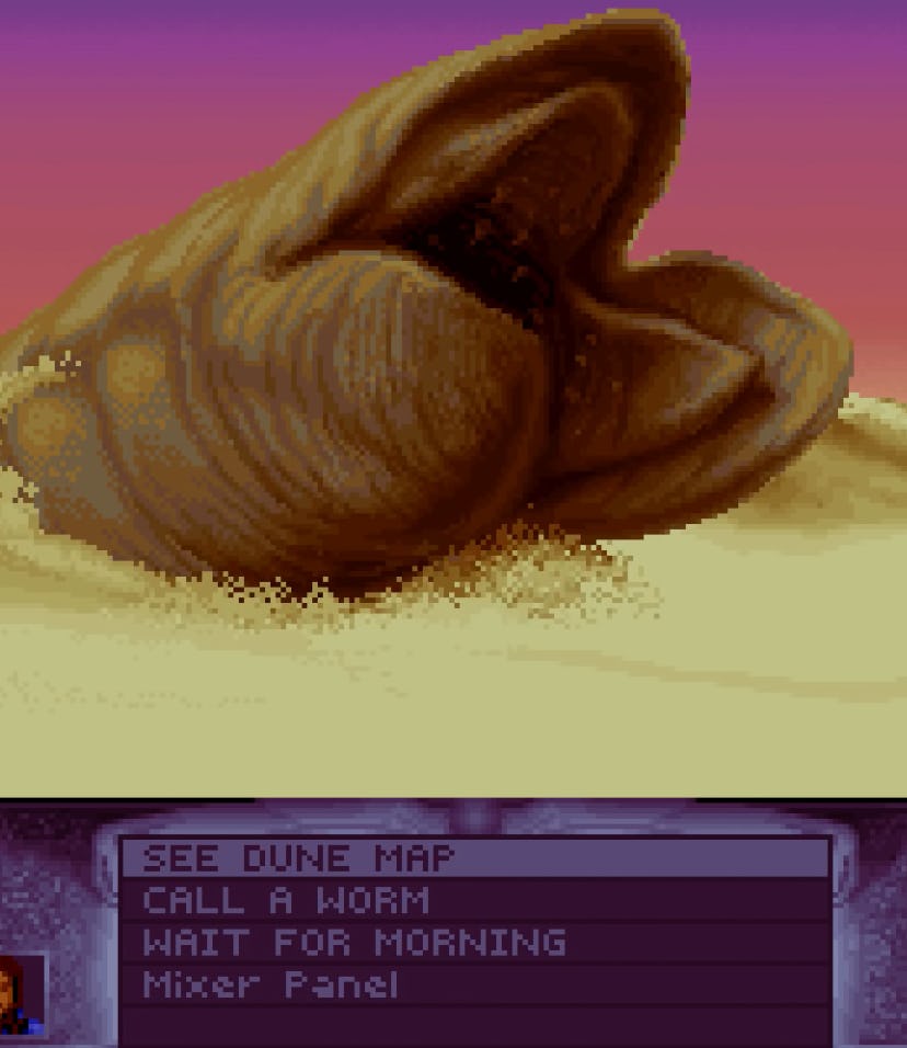 Screenshot from retro 1992 Dune video game