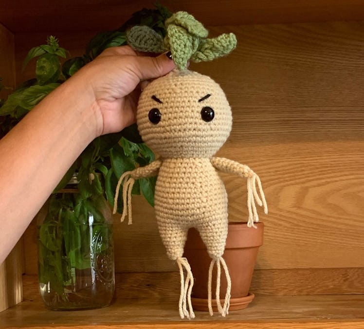 Mandrake Crochet Doll from Harry Potter