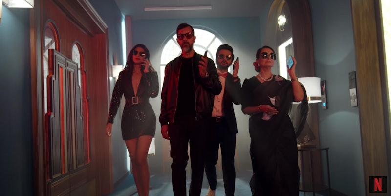 The cast of 'Call My Agent: Bollywood' walking through a hallway.