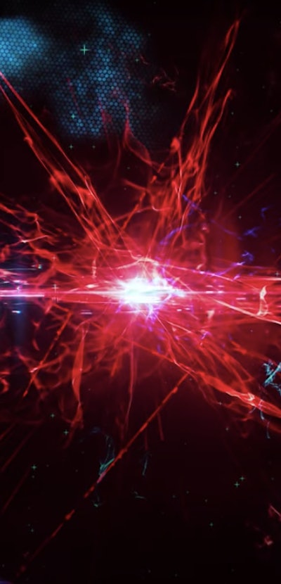 An explosion of a red glowing object in the 'Star Ocean: The Divine Force' trailer