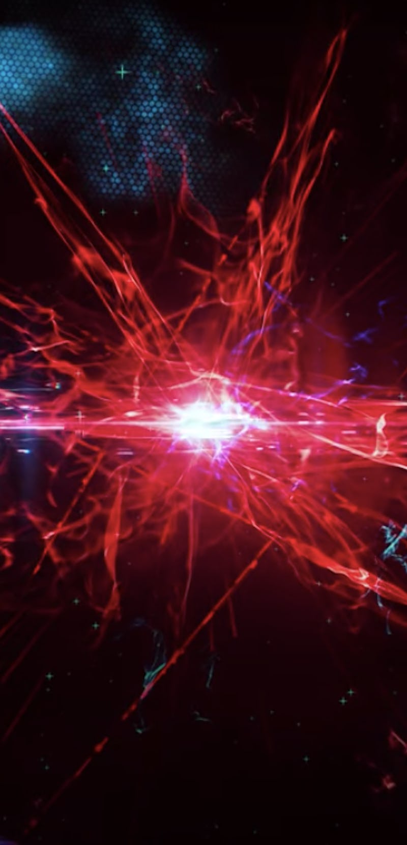 An explosion of a red glowing object in the 'Star Ocean: The Divine Force' trailer