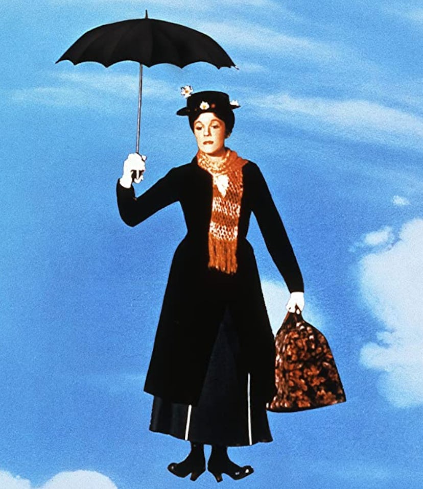 Consider being Mary Poppins for Halloween if you have dark or black hair.