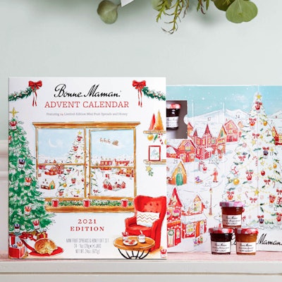 Bonne Mamam advent calendar filled with fruit spreads and honey
