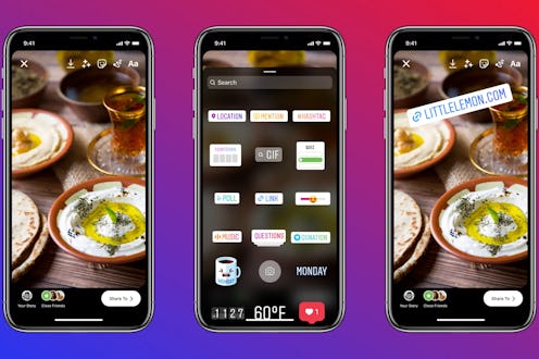A screenshot showing how to add links to Instagram stories.