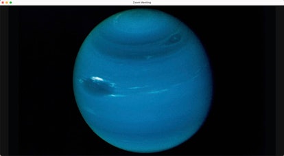 Feel the Neptune blues with this space Zoom background. 