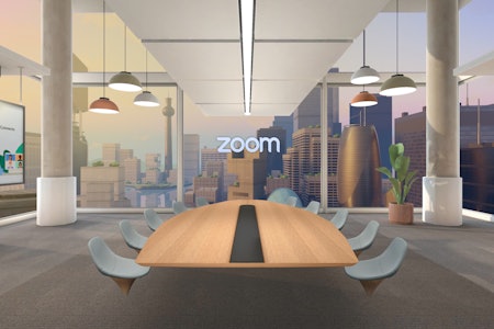 Customizable Horizon Workrooms: corporate logo zoom