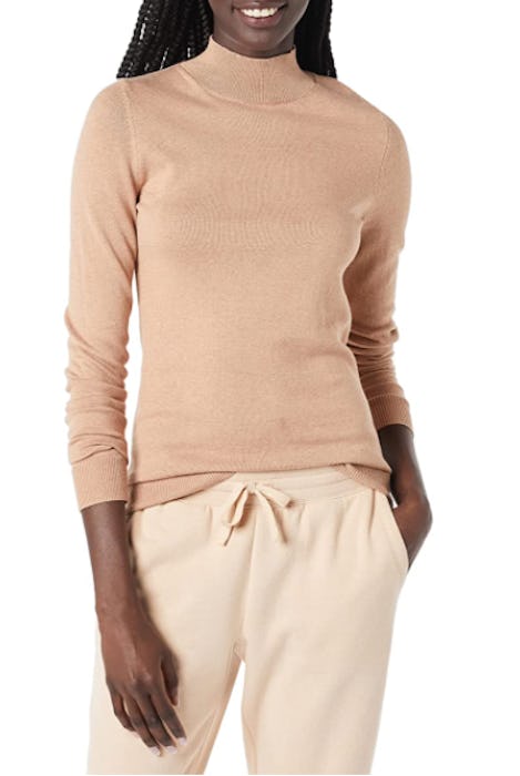 Amazon Essentials Lightweight Long-Sleeve Mockneck Sweater