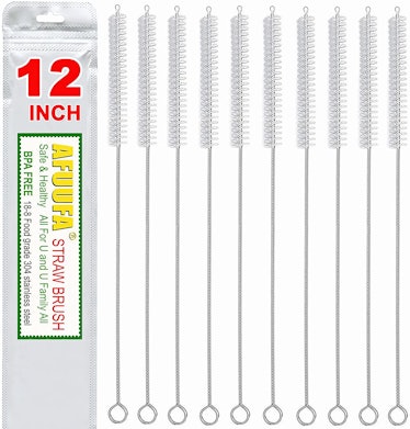 AFUUFA Extra Long Straw Cleaner Brush (10-Pack)