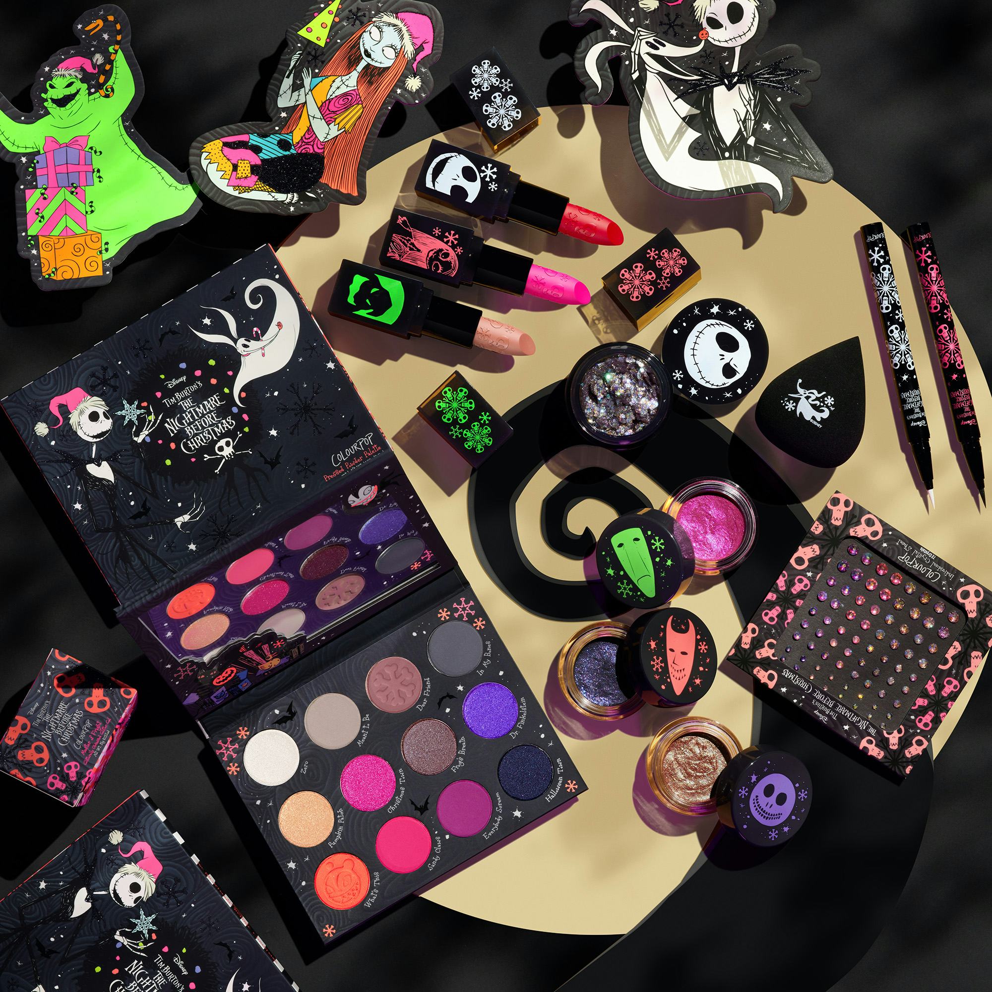 Colourpop x nightmare before christmas palette shops