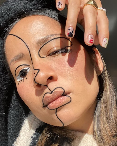 Need a last minute costume? Take inspo from these 10 Halloween face makeup ideas.