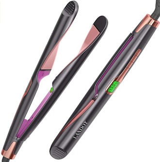 LANDOT Two-In-One Hair Straightener And Curler