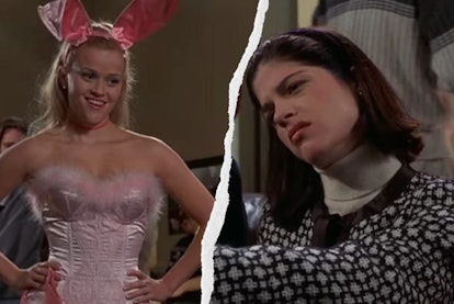 Elle Woods' bunny Halloween costume from Legally Blonde trips up Vivian Kensington's business casual...