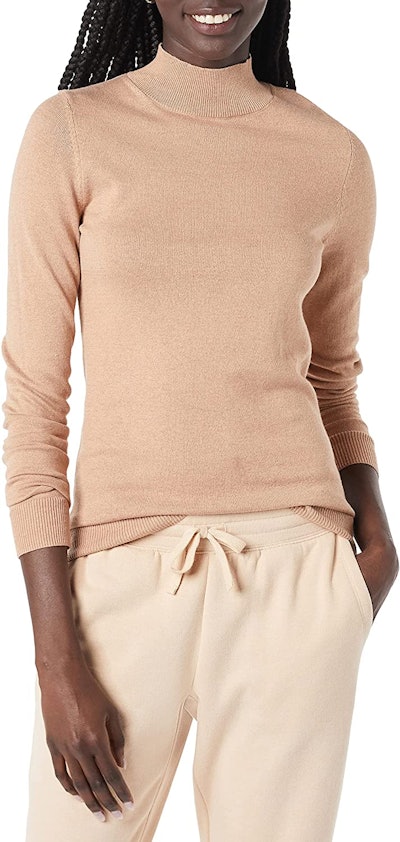 Amazon Essentials Lightweight Long-Sleeve Mockneck Sweater