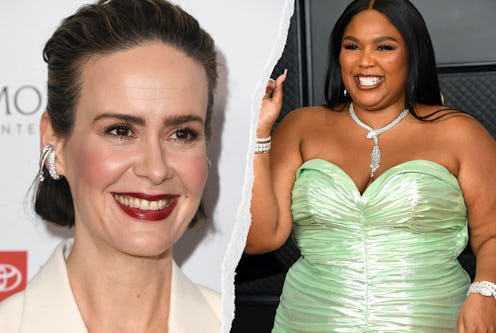 Sarah Paulson and Lizzo recreated a hilarious TikTok together. Photos via Getty Images