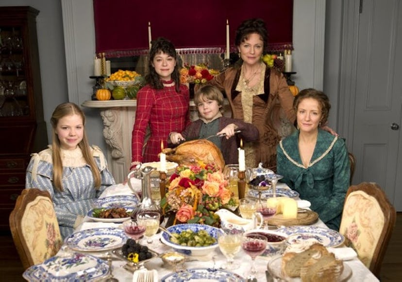 An Old Fashioned Thanksgiving is a movie based on a story by Louisa May Alcott.