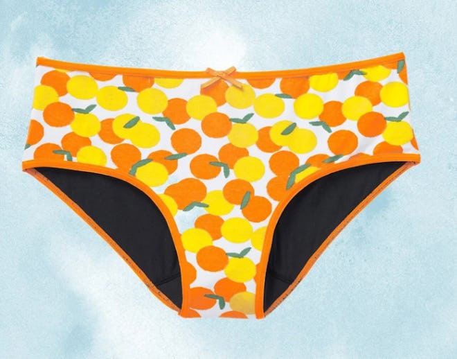 Product image; period underwear with lemon pattern