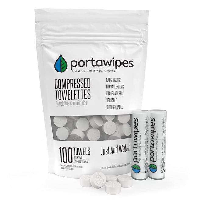 Portawipes Compressed Coin Tissues (100-Pack)