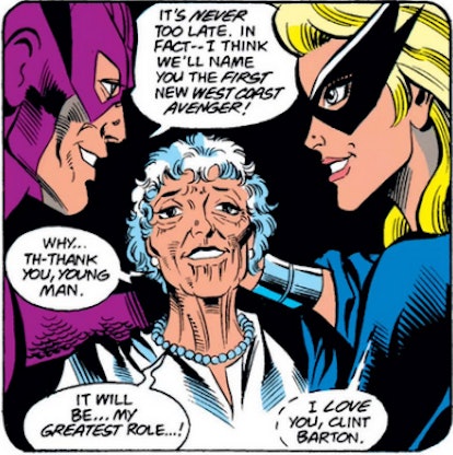 Moira Brandon is an important figure in Hawkeye's life. Screenshot via Marvel