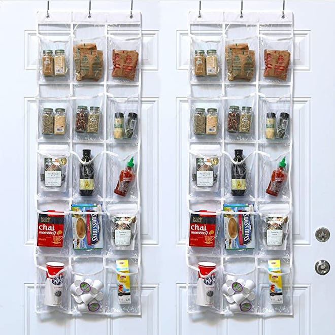 SimpleHouseware Crystal Clear Over the Door Hanging Pantry Organizer