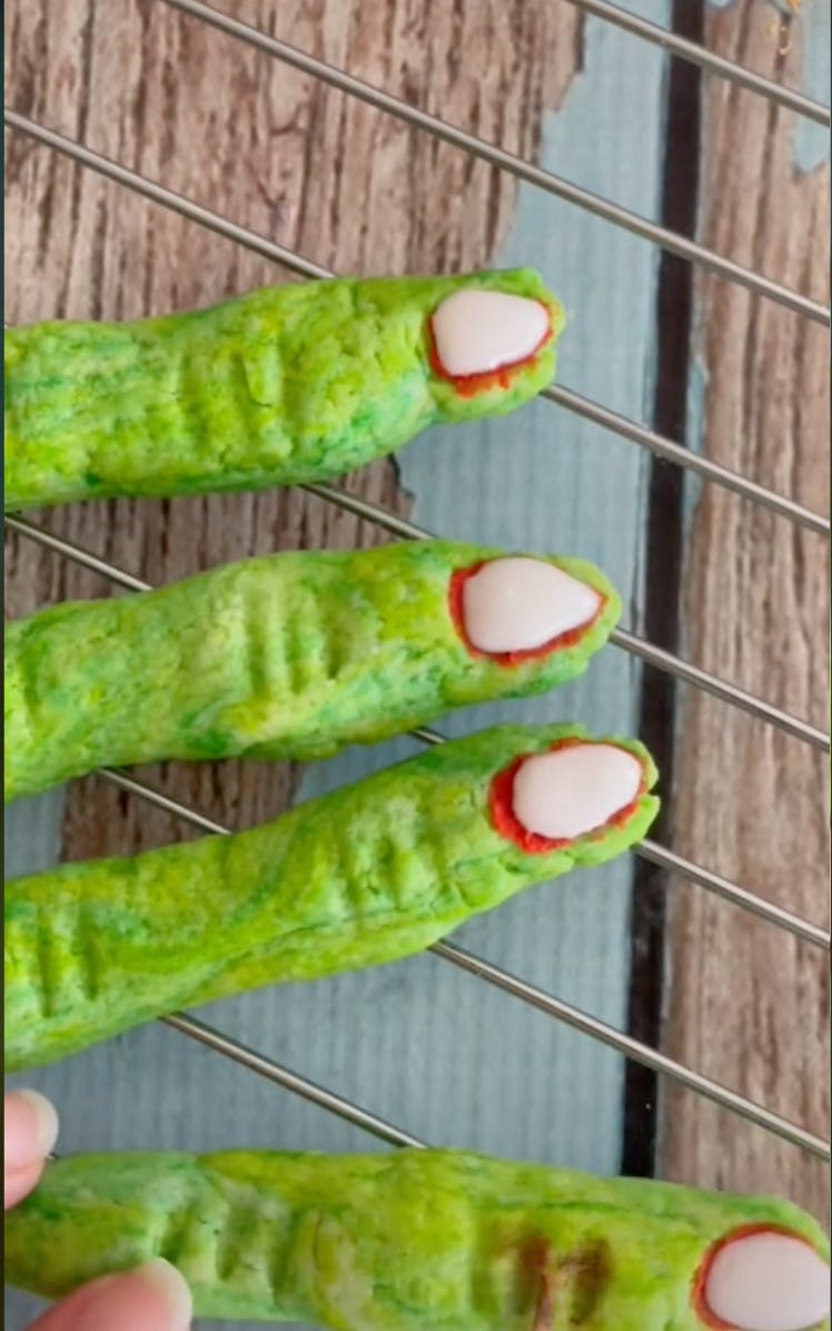This TikTok recipe will make Halloween cookies that look like witch's fingers.