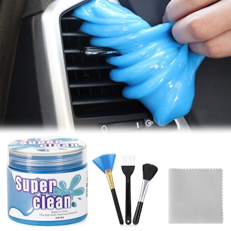 Kshineni Car Cleaning Gel, Detail Brushes, And Cleaning Cloth
