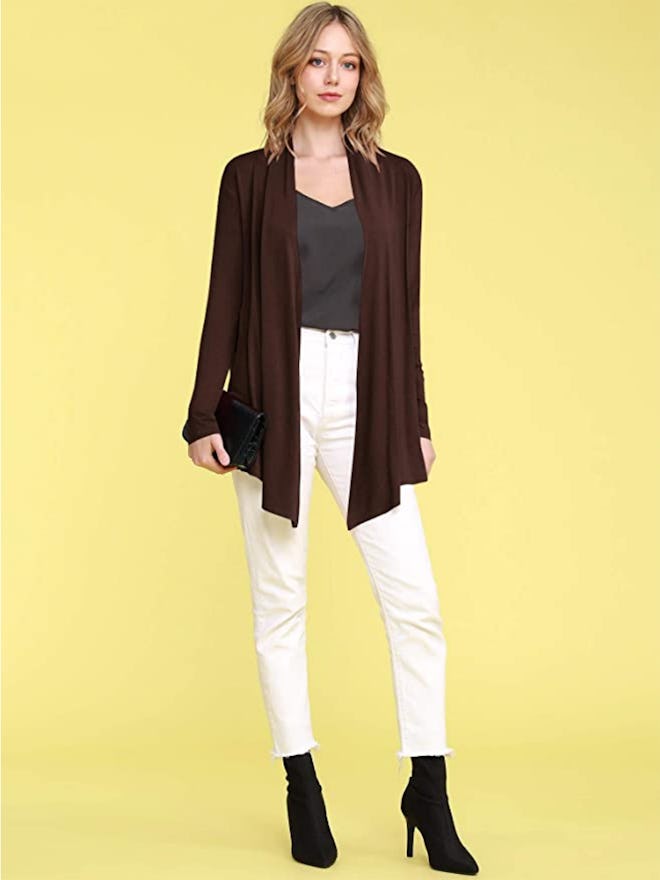 Lock And Love Draped Open-Front Cardigan