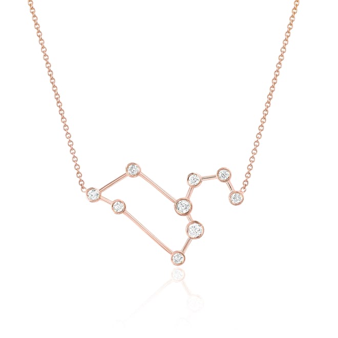 Logan Hollowell's Leo Constellation Necklace. 