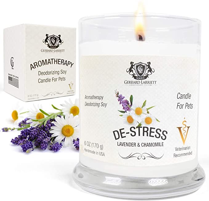 Gerrard Larriett Aromatherapy Pet Care Lavender &amp; Chamomile Aromatherapy Deodorizing Soy Candle