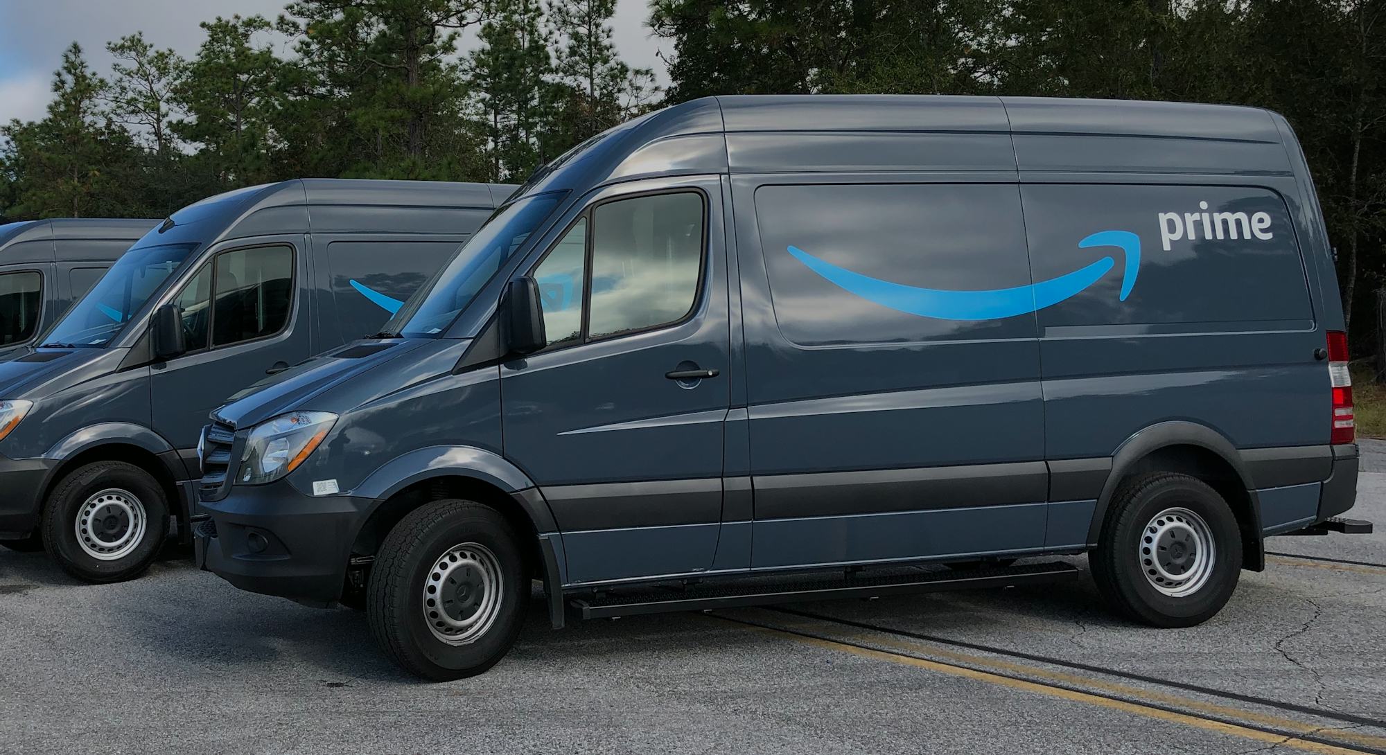 Amazon Prime delivery trucks