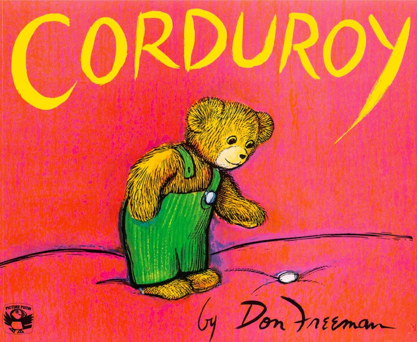 Corduroy the bear is an easy book character costume idea for kids.